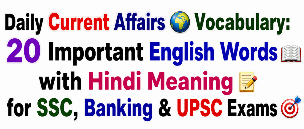current affairs vocabulary