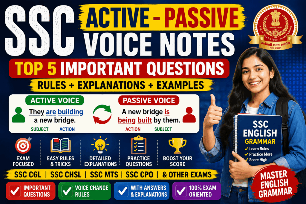 ssc active passive notes