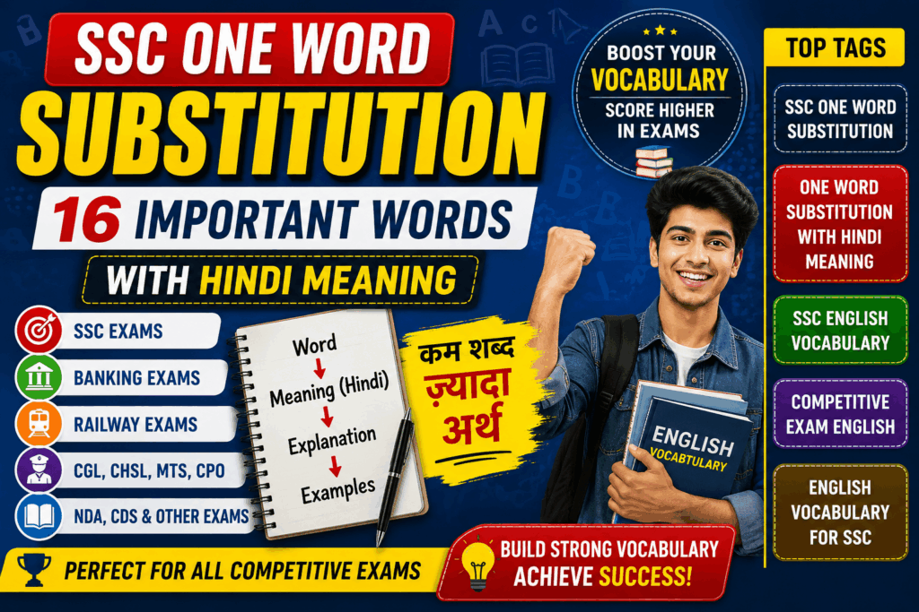 ssc one word substitution