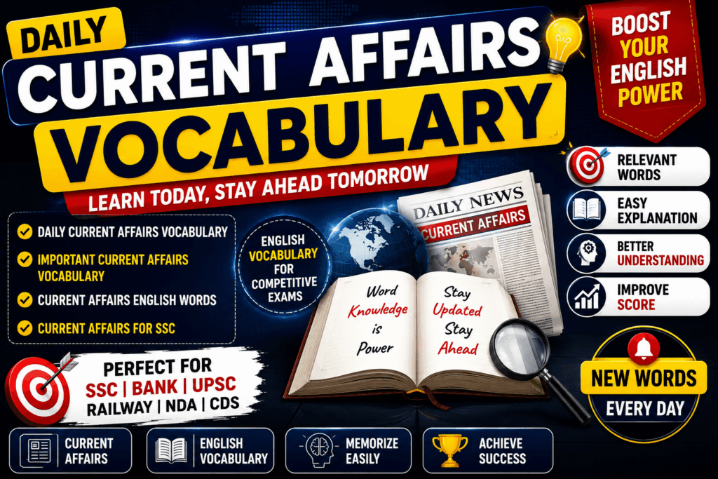 daily current affairs vocablary