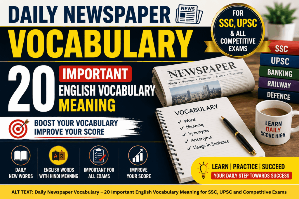 daily newspaper vocabulary