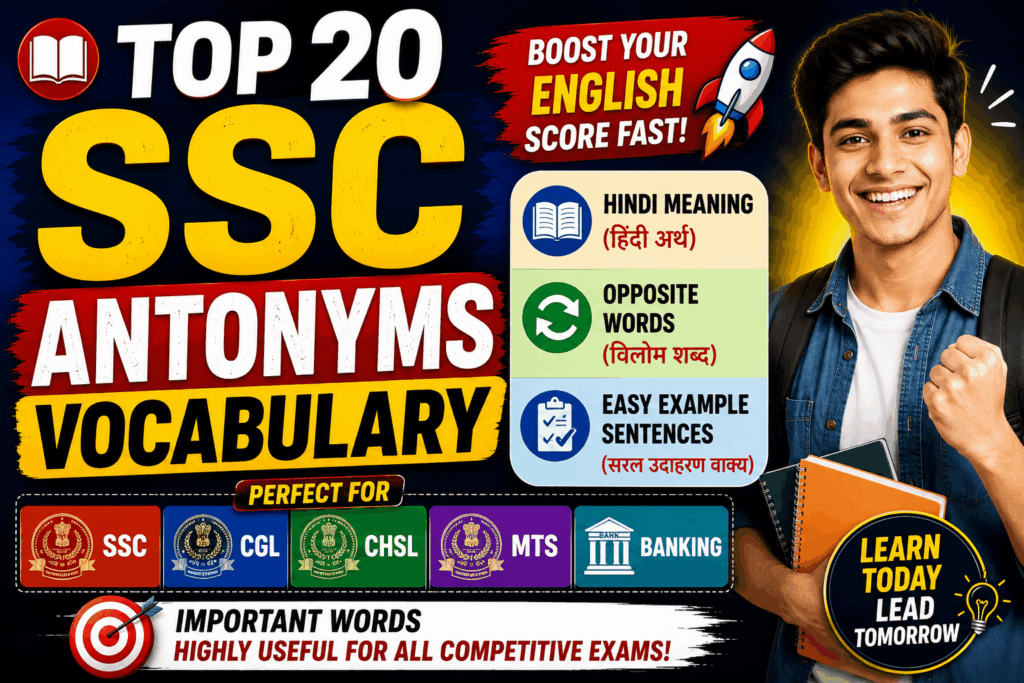 top 20 ssc antonyms