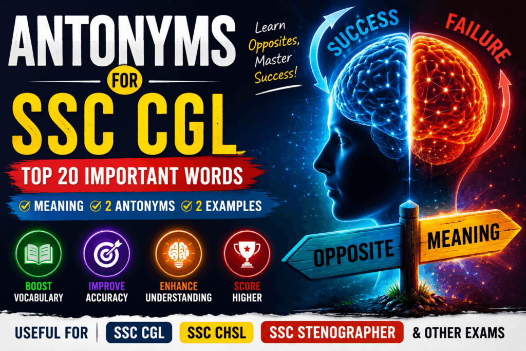 antonyms for ssc cgl