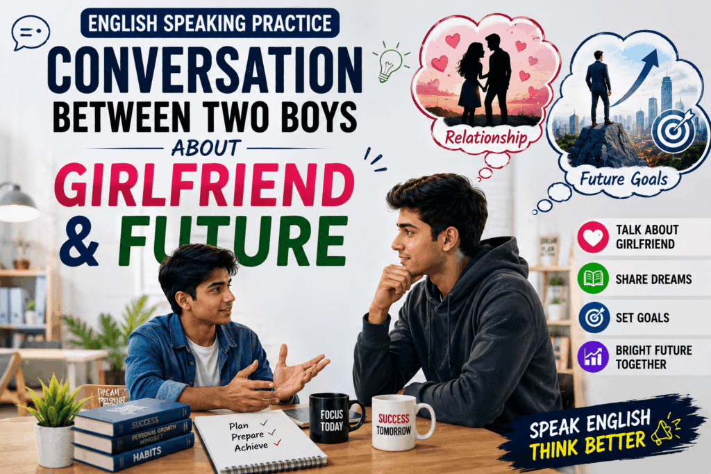Conversation Between Two Boys About Girlfriend and Future | English Speaking Practice conversation between two boys about girlfriend and future english