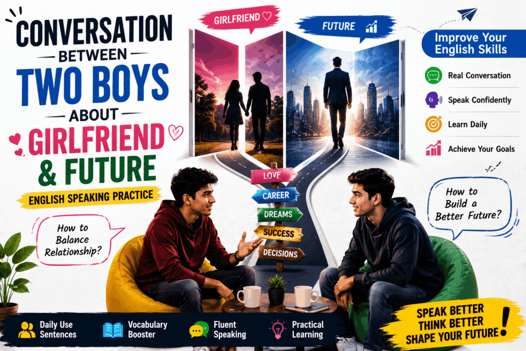 Conversation Between Two Boys About Girlfriend and Future | English Speaking Practice conversation between two boys about girlfriend and future english speaking