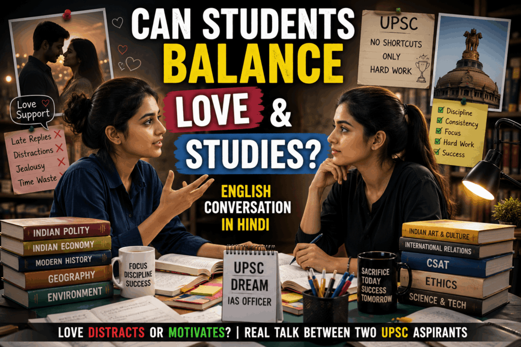 Can Students Balance Love and Studies? | English Conversation in Hindi english conversation hindi