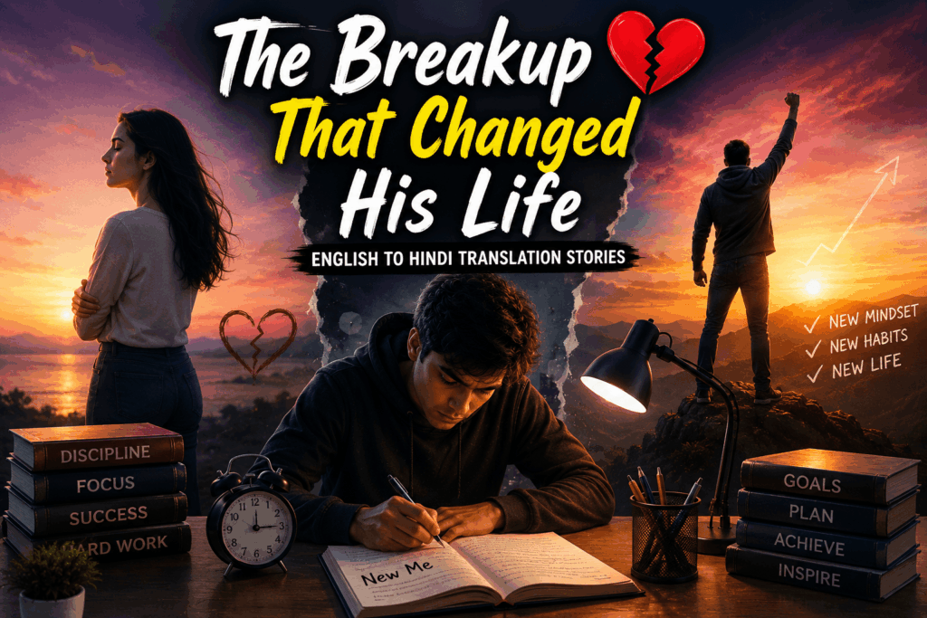 The Breakup That Changed His Life, English to Hindi Translation Stories english hindi translations stroies