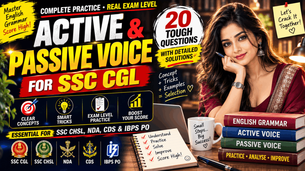 Active and Passive Voice for SSC CGL: 20 Tough Questions with Detailed Solutions | SSC CHSL, NDA, CDS & IBPS PO English Preparation active passive ssc chsl exam
